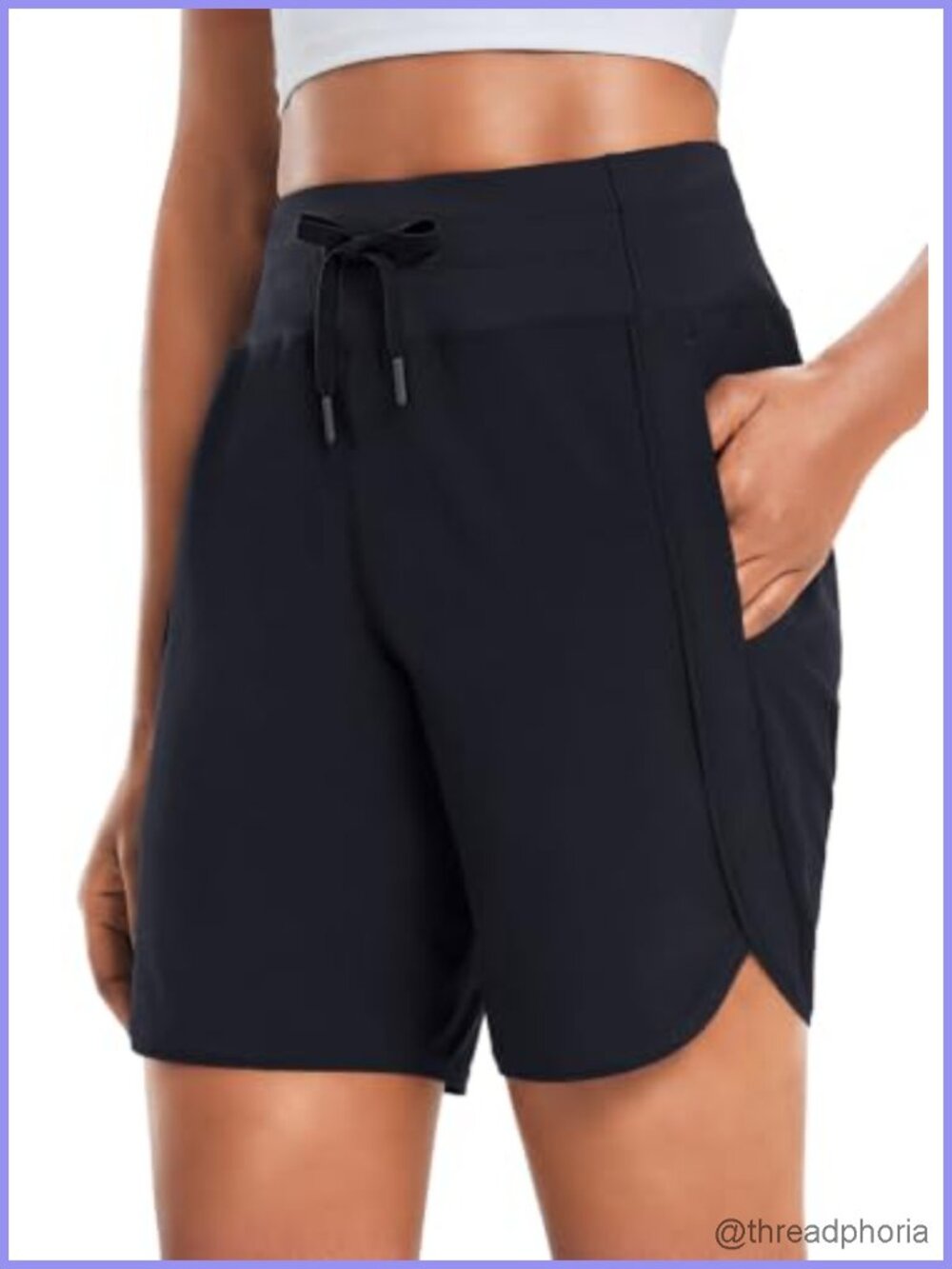 Women's 7" Athletic Running Shorts with Zipper Pocket